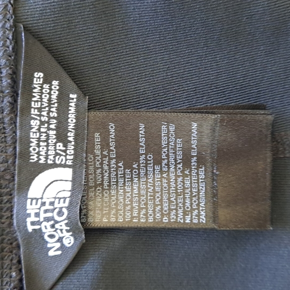 The North Face Solid Black Inner Drawstring Cropped Capri Leggings Women's szS - Picture 5 of 6